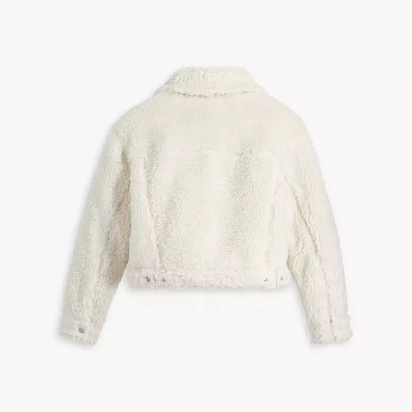 Levi’s white baby bubble sherpa trucker jacket - Picture 2 of 4